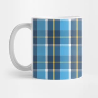 Navy, Yellow, Aqua, White Preppy Plaid Mug